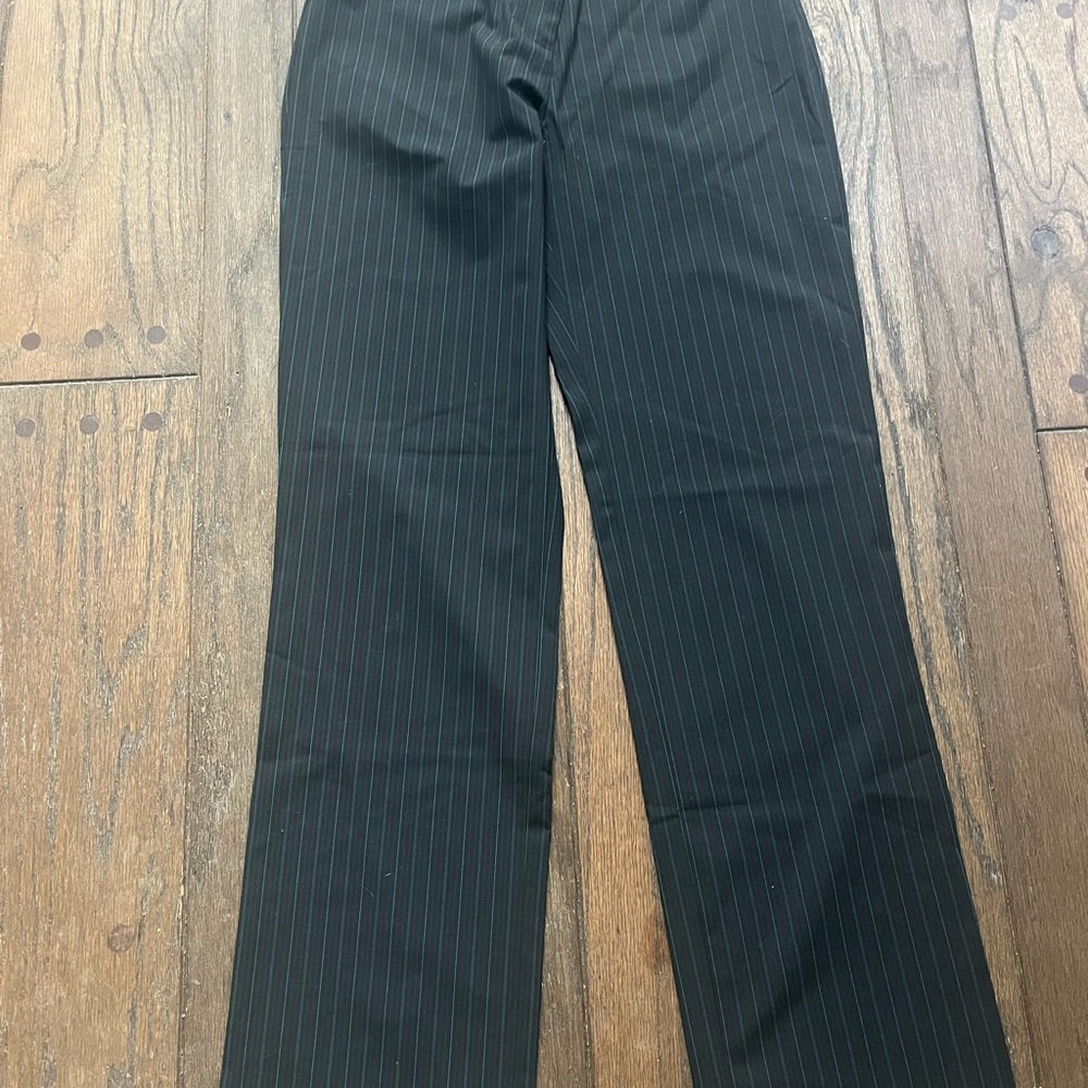 Alfani Black and Teal Pinstripe Pants